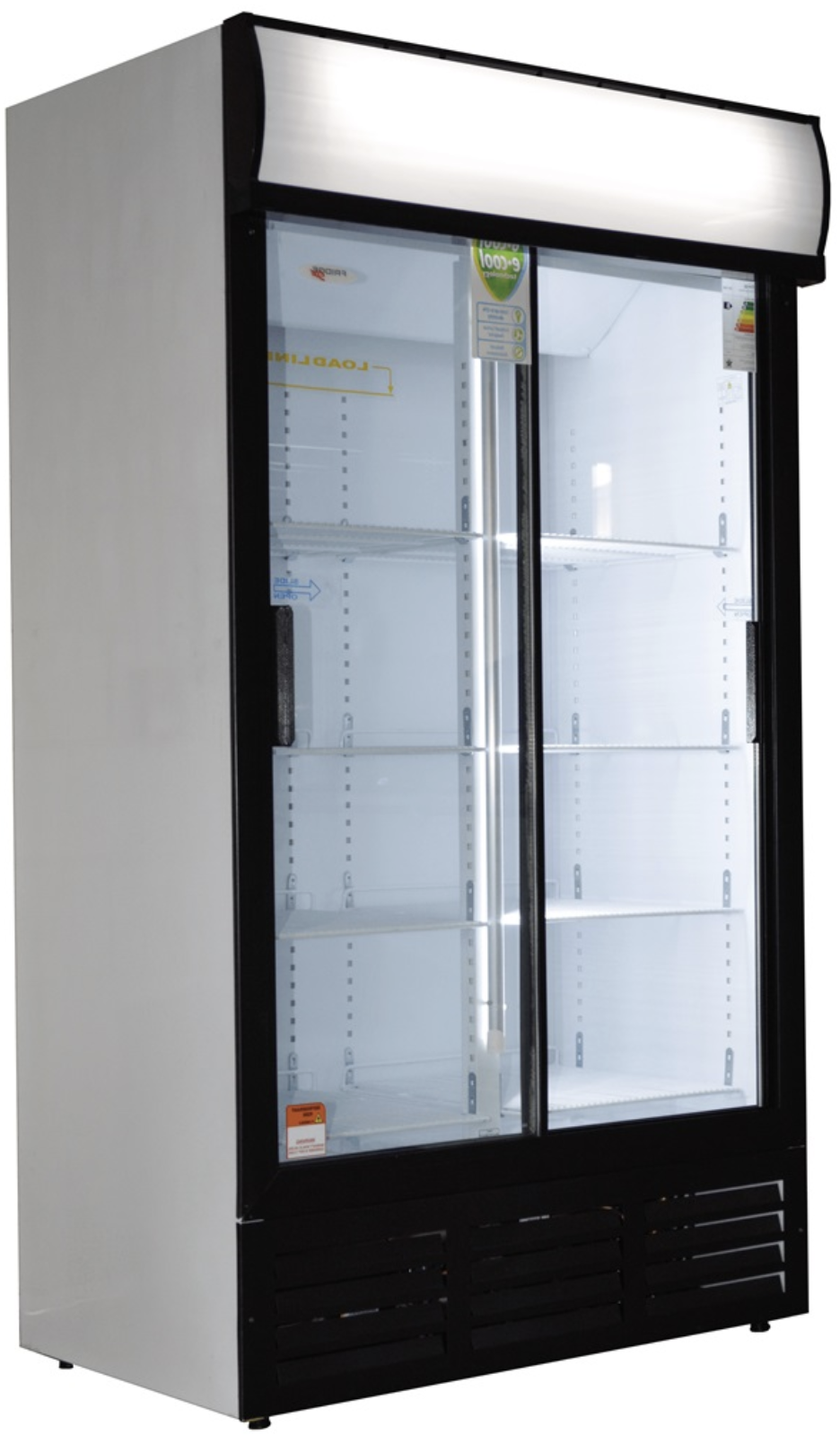 Double Glass Door Display Fridge – 748L - Image 4