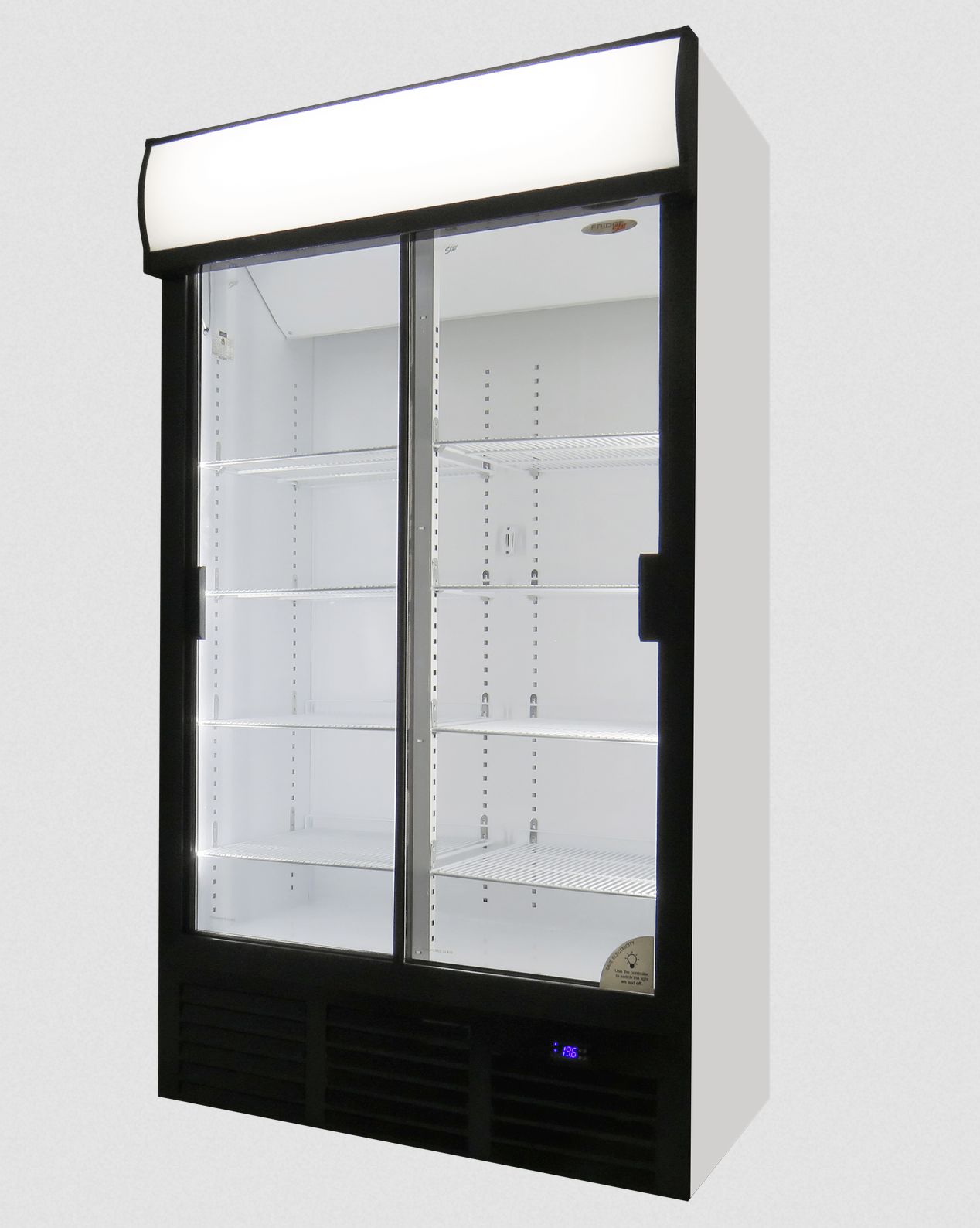 Double Glass Door Display Fridge – 748L - Image 3