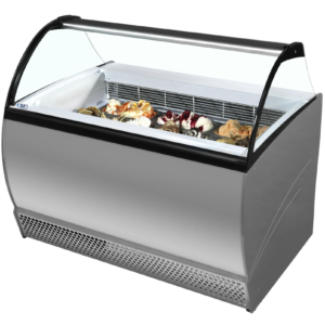 Ice Cream Scoop Freezer – 10 to 14 Flavours (Isabella 10R LX Curved Glass)