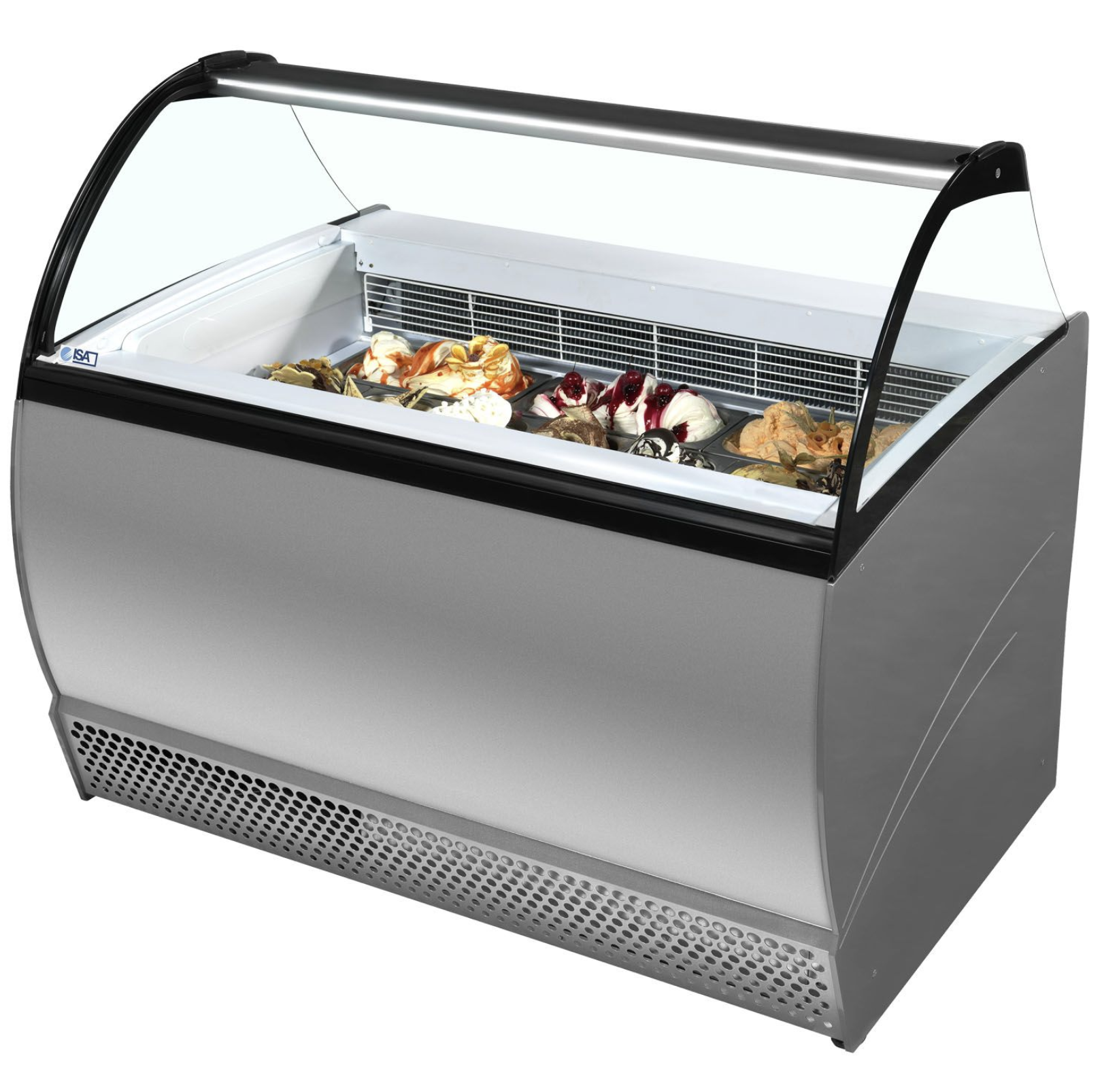 Ice Cream Scoop Freezer – 10 to 14 Flavours (Isabella 10R LX Curved Glass)