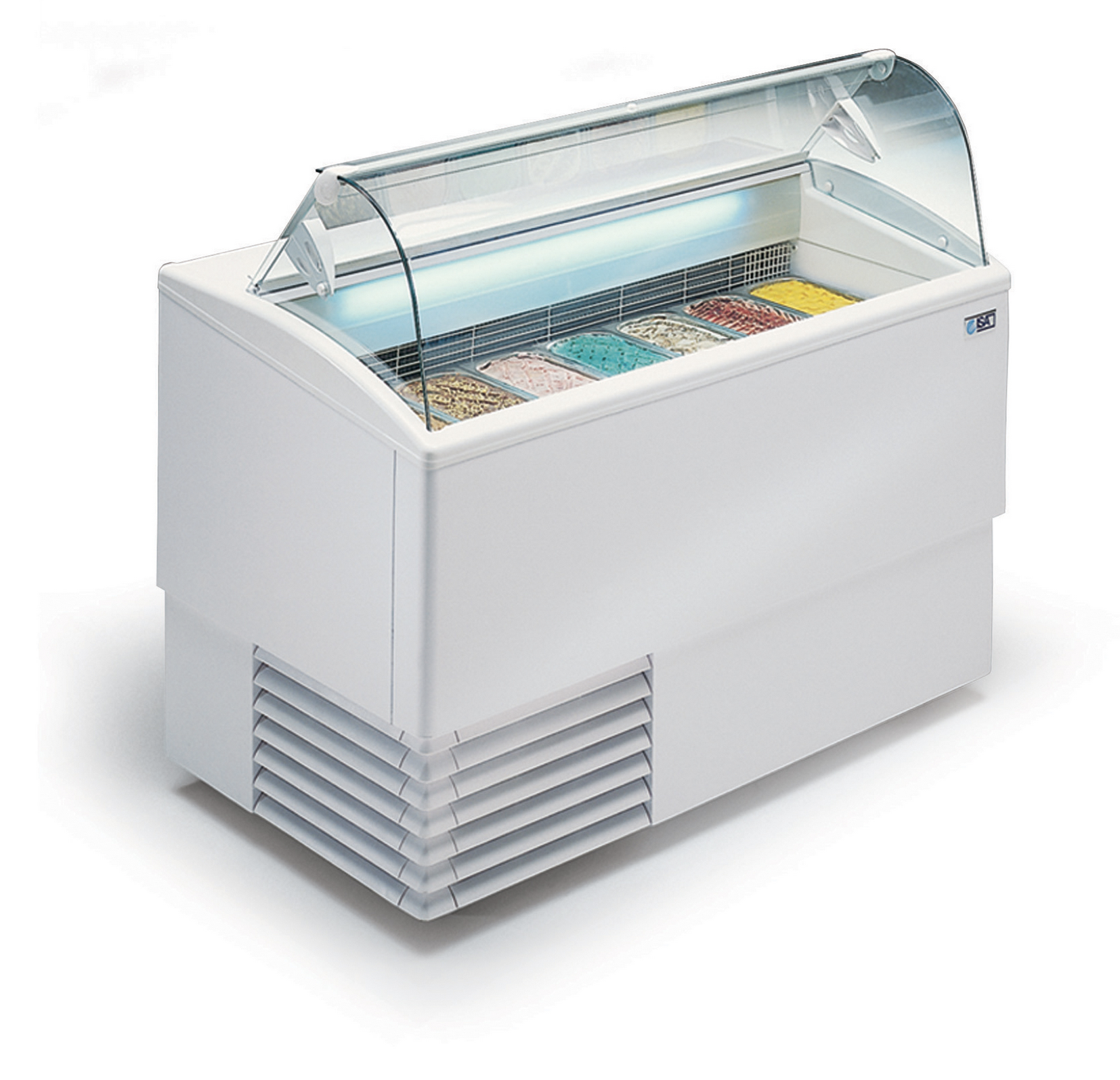 Ice Cream Scoop Freezer – 7 Flavours (Isetta 7R LX TP Curved Glass)