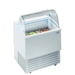 Ice Cream Scoop Freezer – 4 Flavours (Curved Glass)