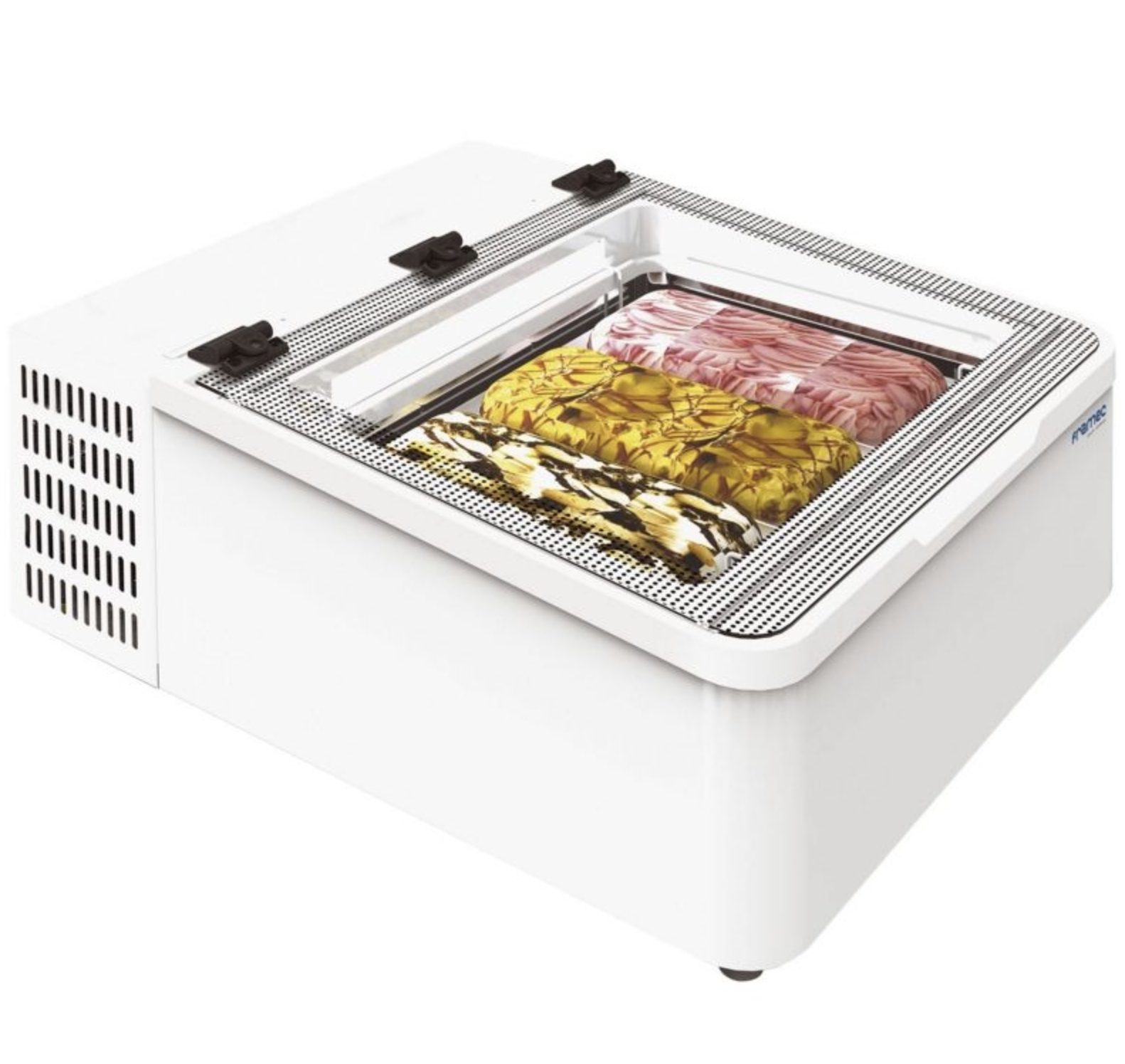 Framec Mini Cream 3V Countertop Ice Cream Display Freezer with LED - Image 3