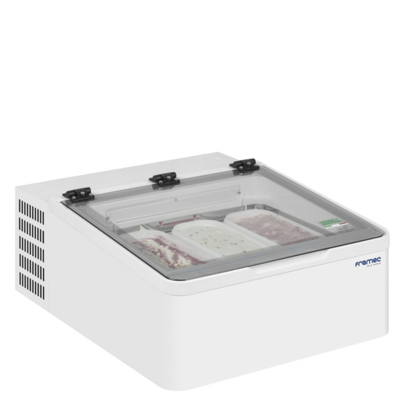 Framec Mini Cream 3V Countertop Ice Cream Display Freezer with LED